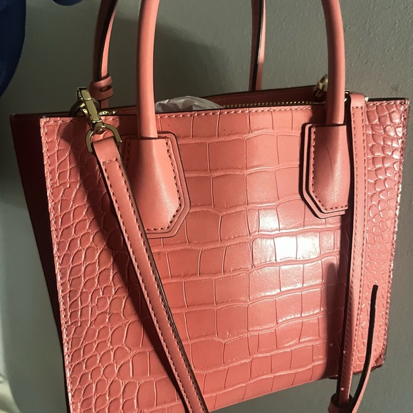 Michael Kors Pink Crocodile Embossed Tote Bag - Picture 2 of 2